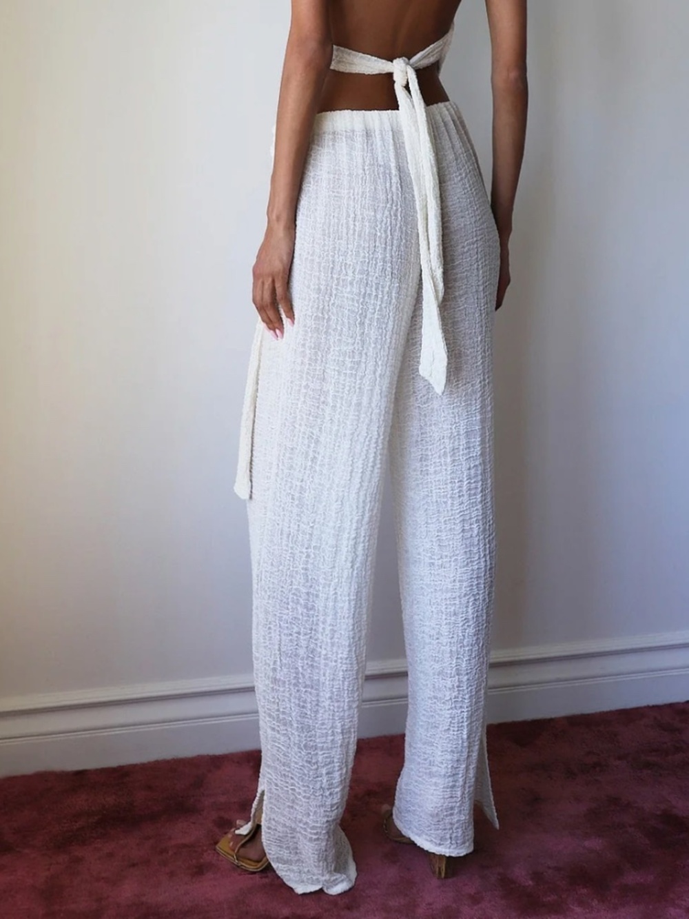 Savannah Morrow Selene Pant in cream size XS - Picture 2 of 2